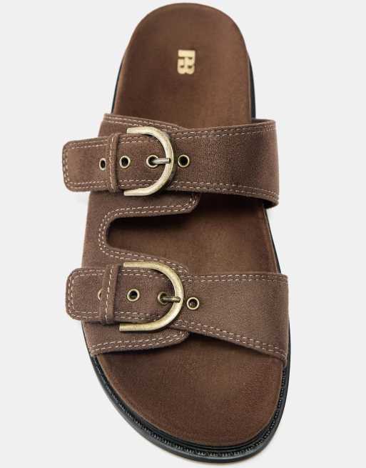 Pull&Bear - Beige sandaler med dobbeltspænde, 3 af 4