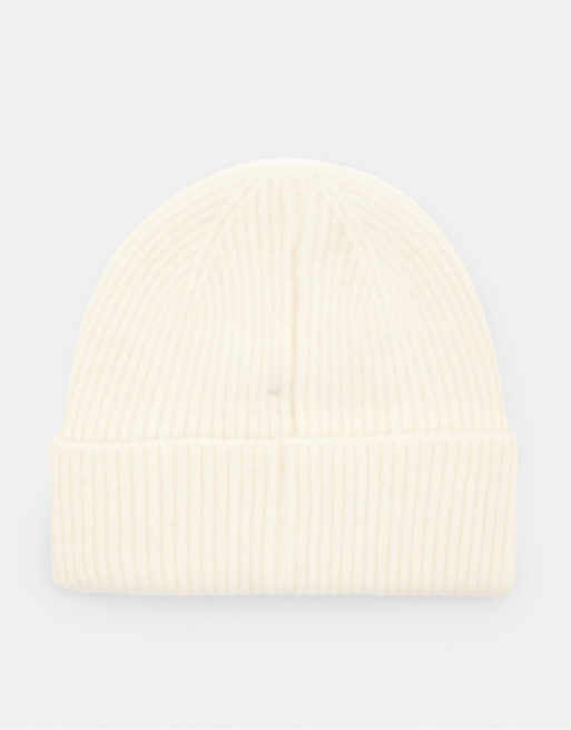 Pull&Bear – Beige, stickad mössa, 3 av 3