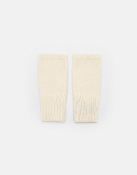 Pull&Bear - Beige strikkede fingerløse handsker - view 1