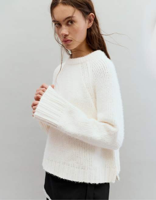 Pull&Bear - Beige trøje i chenille