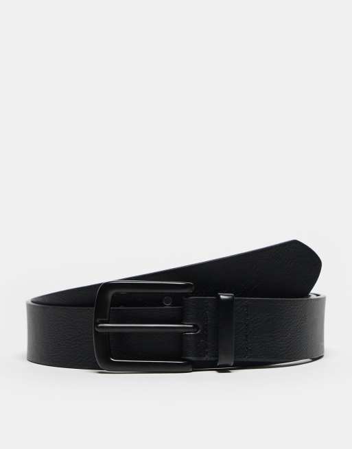 Pull&Bear belt with black metal detail | ASOS