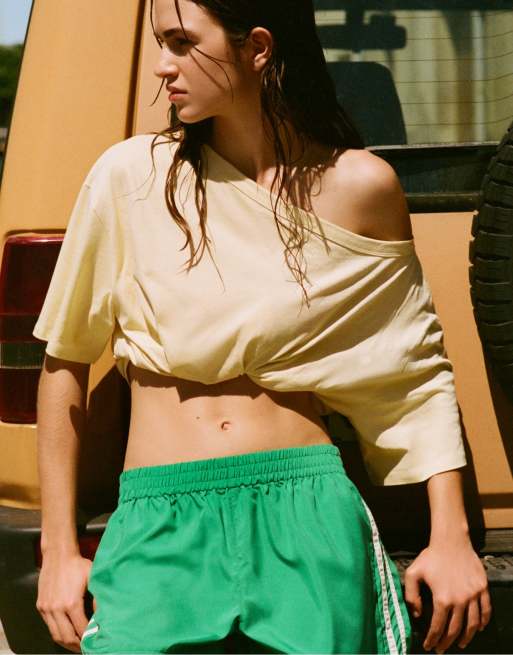 Pull&Bear bermuda à bandes latérales vert, 5 de 7