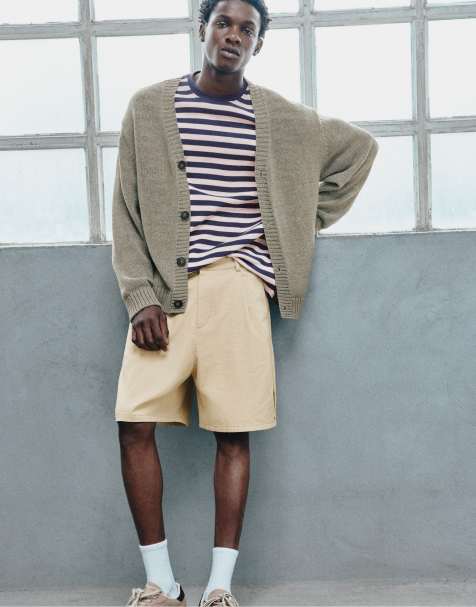 Pull&Bear - Bermuda à pinces - Beige - view 1