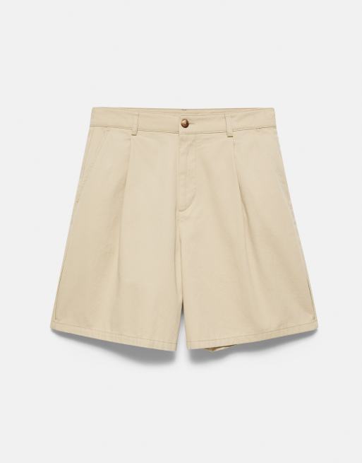 Pull&Bear - Bermuda à pinces - Beige, 7 de 7