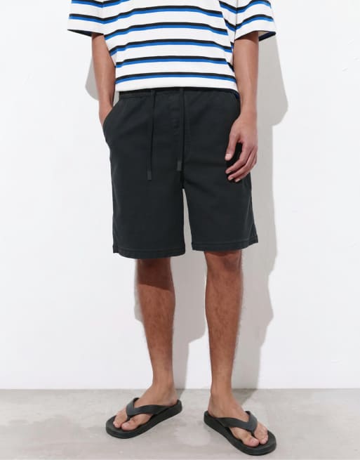 Pull&Bear - Bermuda à taille élastique - Noir, 4 de 4