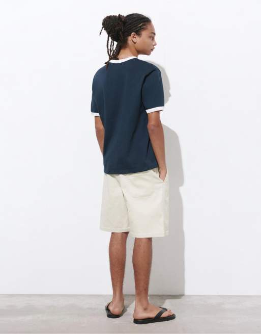 Pull&Bear - Bermuda à taille élastique - Sable, 2 de 4