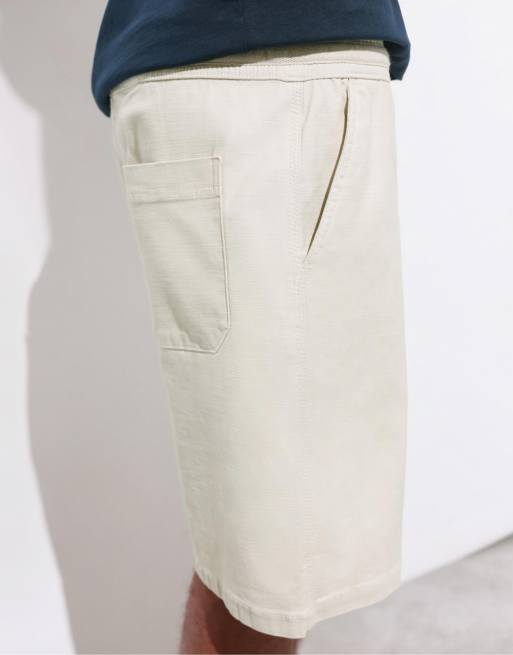 Pull&Bear - Bermuda à taille élastique - Sable, 3 de 4