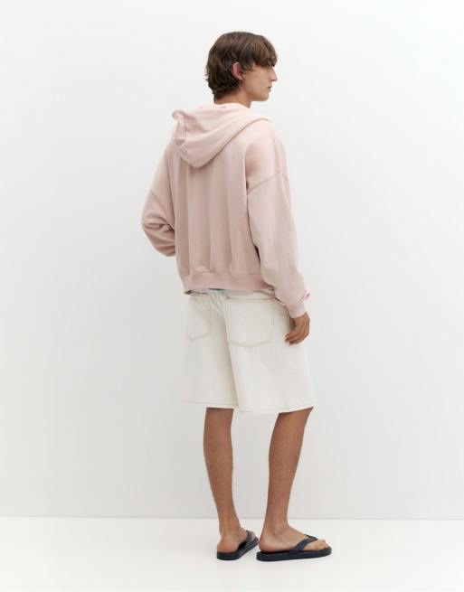 Pull&Bear - Bermuda ampi e comodi in denim bianco, 2 di 4