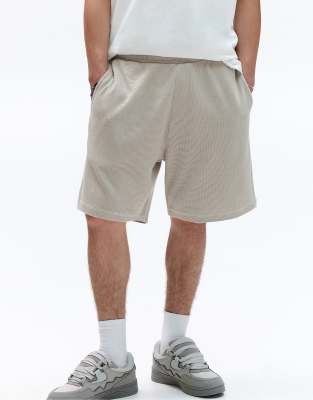 Bermuda en maille gaufre - chin - Pull & bear - Modalova