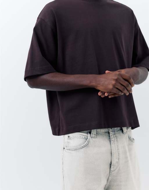 Pull&Bear – Bermuda-Jeansshorts in Blassgrau im Skater-Design, 2 von 4