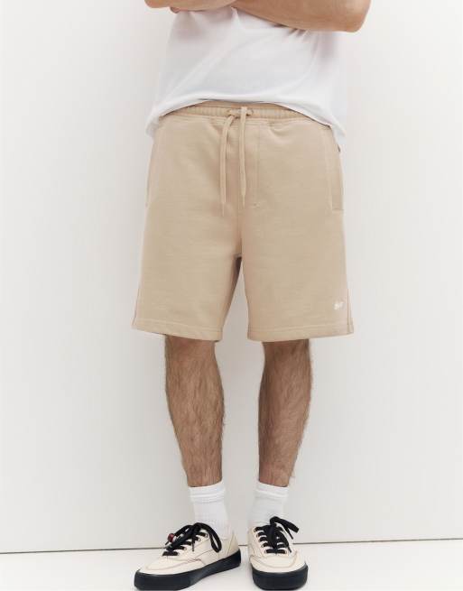 Pull&Bear Bermuda jogger with logo in sand, 2 of 4