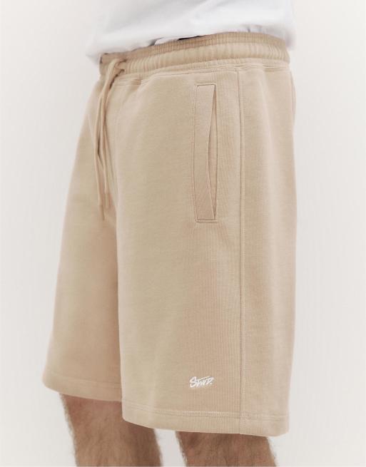Pull&Bear Bermuda jogger with logo in sand, 4 of 4