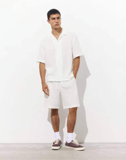Pull&Bear - Bermuda molletonné - Blanc - view 1