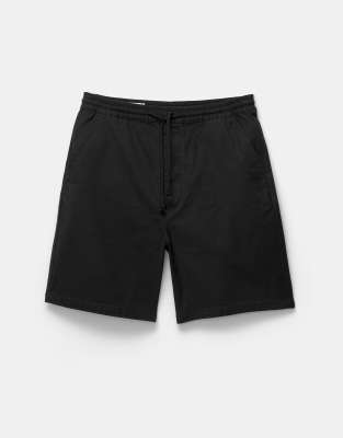 Pull&Bear bermuda shorts with drawstrings in black - view 1