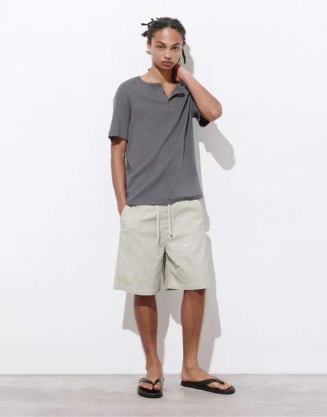 Pull&Bear Bermuda shorts with elastic waistband in mint