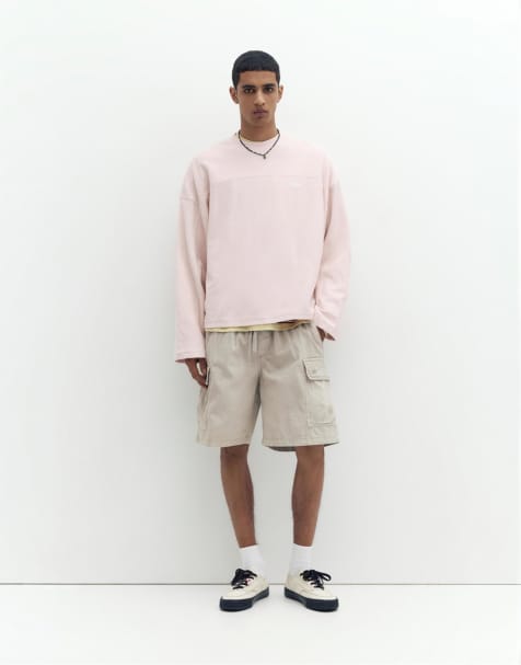 Pull&Bear - Bermuda stile cargo in ripstop grigi - view 1