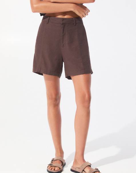 Pull&Bear - Bermuda stile rustico color cioccolato - view 1