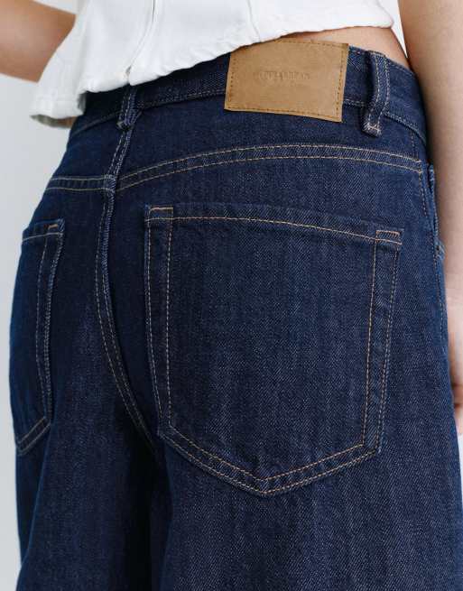 Pull&Bear - Bermuda taille basse en jean - Bleu marine, 5 de 6