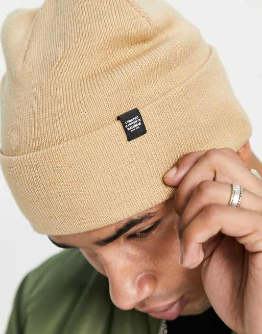 Pull&Bear – Beżowa czapka beanie, 3 z 4