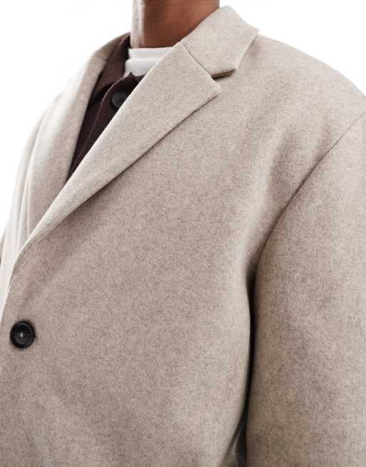 Pull&Bear – Beżowy płaszcz, 4 z 4