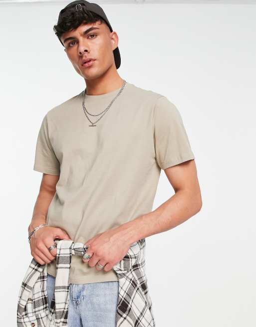 Pull&Bear – Beżowy T-shirt