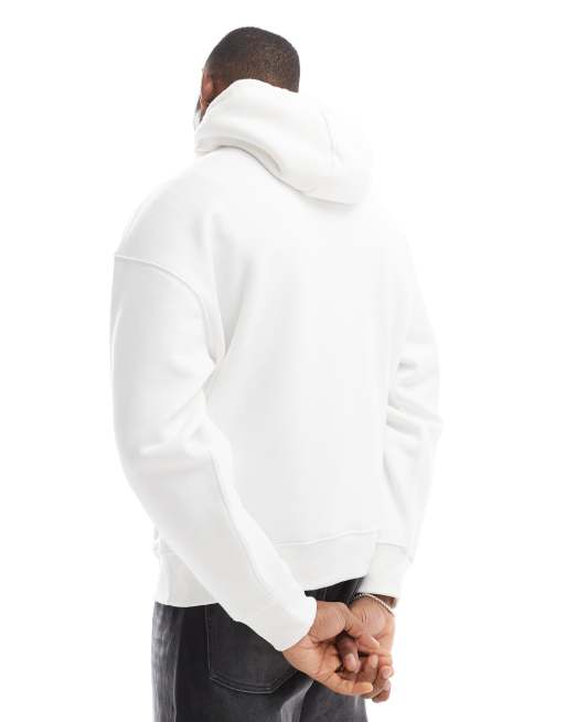 Pull&Bear – Biała bluza z kapturem, 4 z 4