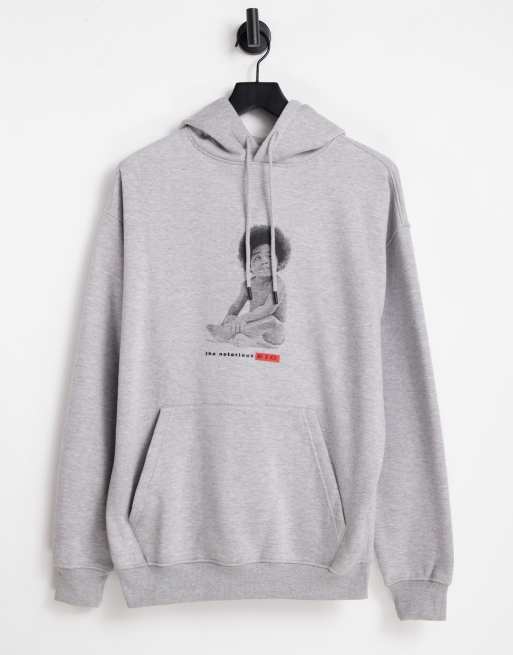 Pull Bear biggie hoodie in grey ASOS