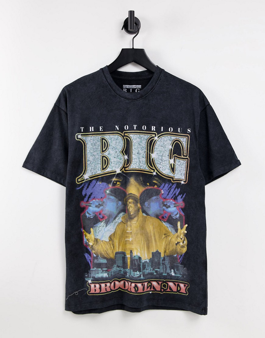 Pull & Bear Biggie t-shirt in black