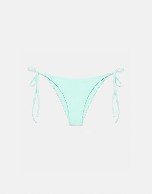 Pull&Bear Bikini bottoms with knots in turquoise, 4 of 4