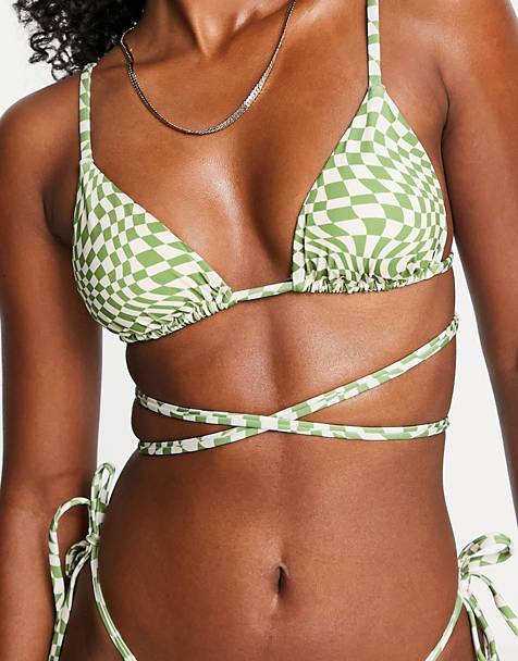 Dames Kleding voor voor Strandkleding voor Bikinis en badpakken Frankies Bikinis Bikinitop Met Halternek in het Groen 