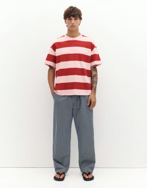 Pull&Bear - Blå denim-joggingbukser - view 1