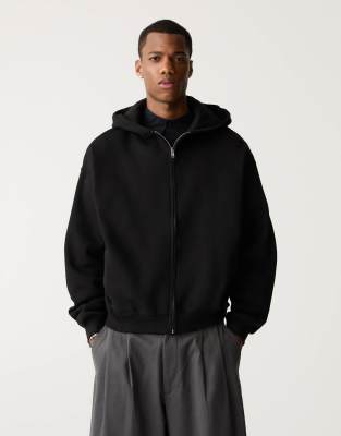 Black Label Zip Up Hoodie – Stylish Comfort with Premium Edge