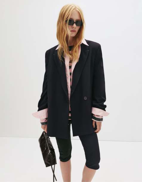 Pull&Bear - Blazer à double boutonnage - Noir - view 1