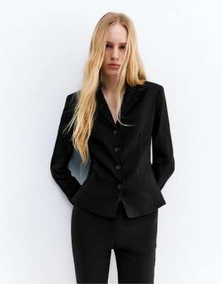 Pull & Bear - Blazer court - Noir XL