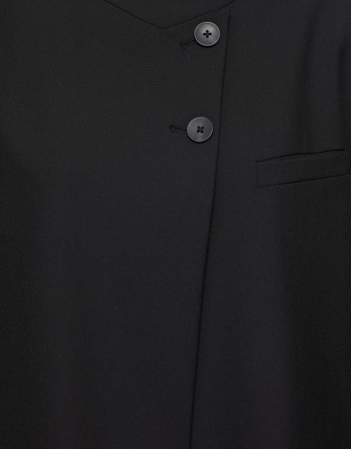 Pull&Bear blazer croisé regular noir, 6 de 7