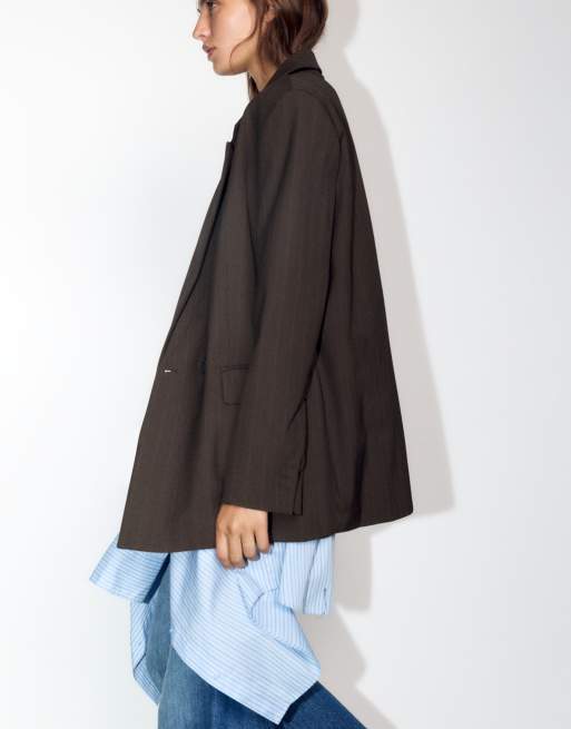Pull&Bear blazer doppiopetto a righe, 4 di 7