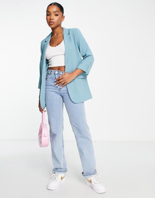 Pull&Bear blazer in blue | ASOS