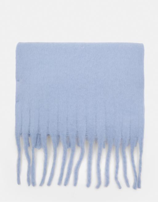 Pull&Bear – Blekblå halsduk i mohairstil, 2 av 3