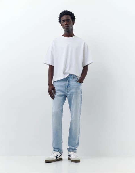 Pull&Bear – Blekblå jeans med smal passform - view 1