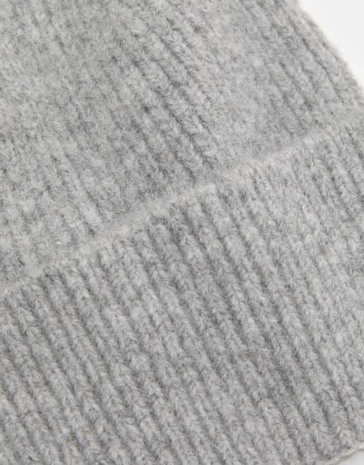 Pull&Bear – Blekgrå, stickad mössa, 2 av 3
