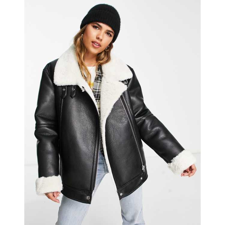 manteau aviateur pull and bear