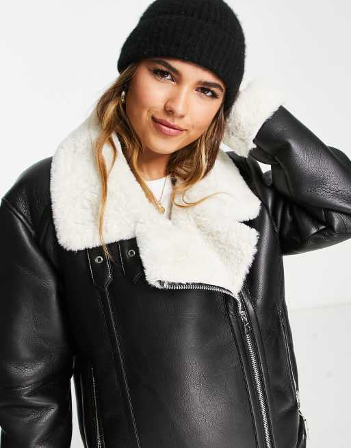 manteau aviateur pull and bear