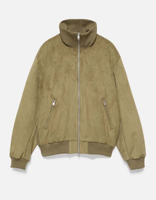 Pull&Bear blouson bomber en suédine camel, 5 de 7