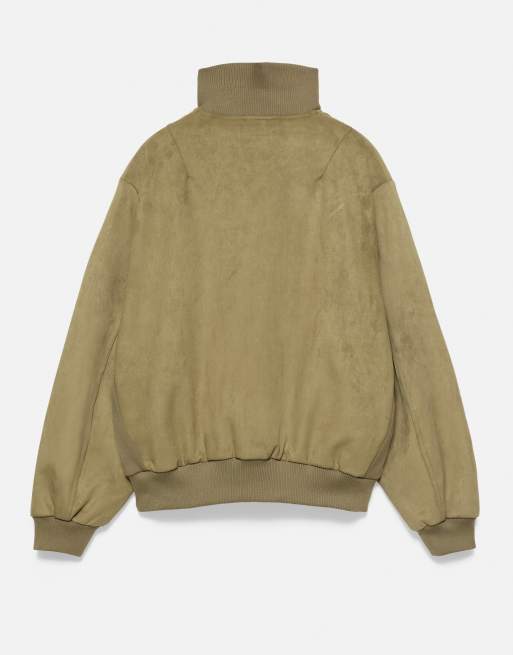Pull&Bear blouson bomber en suédine camel, 7 de 7