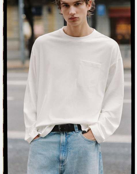 Pull&Bear bælte i brun med slidt læderlook - view 1