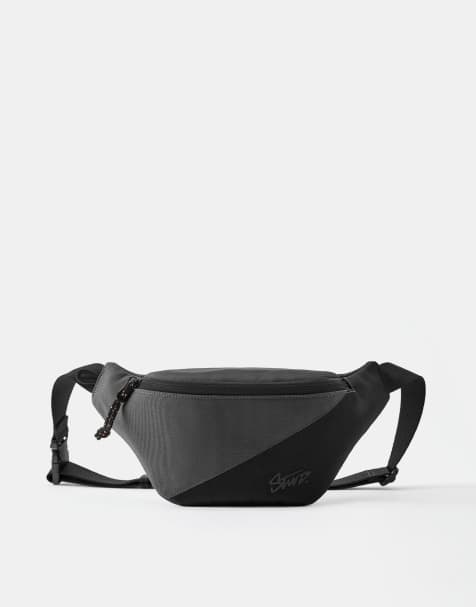 Pull&Bear bæltetaske i blandede materialer i grå - view 1