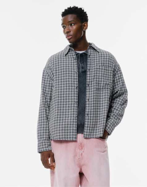 Pull&Bear Blue check shirt in blue - view 1