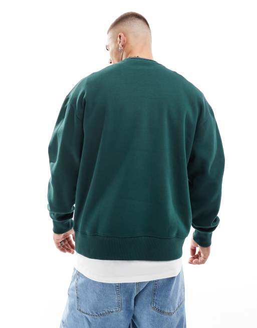 Pull&Bear – Bluza w kolorze butelkowej zieleni, 2 z 4