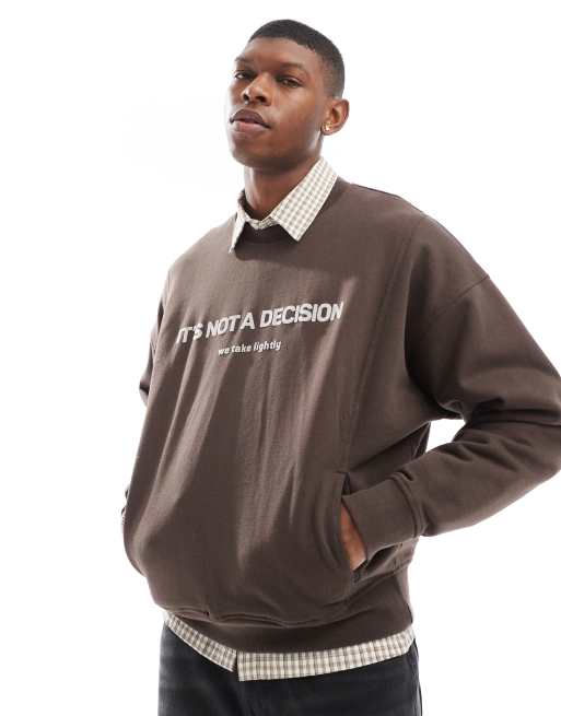 Pull&Bear – Bluza z napisem „it's not a decision