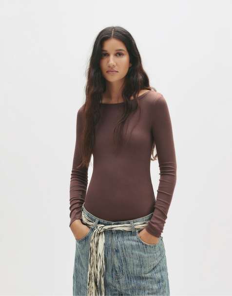 Pull&Bear - Body à manches longues - Marron - view 1